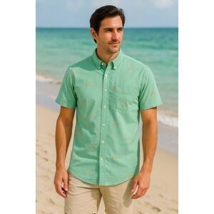 Urban Pipline  Awesomely Soft Button‎ Green Flamingo  Mens Medium M Pocket